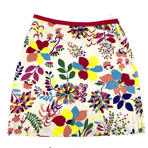 Boden Women’s Floral Cotton Summer A-line Knee Length Lined Skirt (8) Flowers - Picture 2 of 4